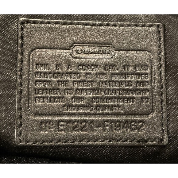 COACH Gallery Embossed Black Patent Leather Medium Tote Bag F19462 Fast Ship - Picture 13 of 15